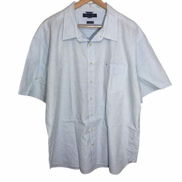 Men's Tommy Hilfiger Striped Short Sleeve Shirt - Picture 1 of 9